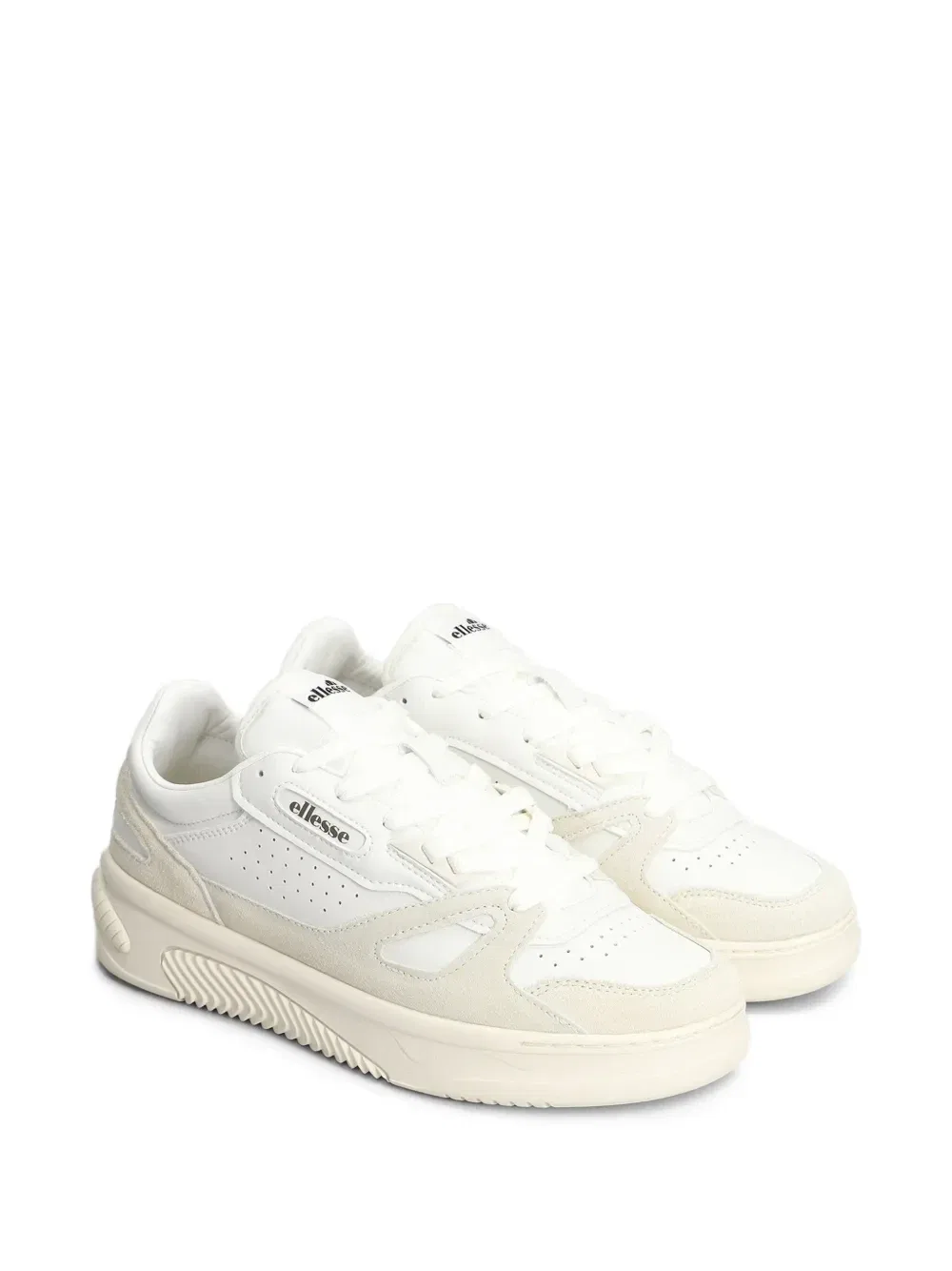 Кожаные кроссовки на шнуровке Miles со вставками Ellesse, белый — фото 2