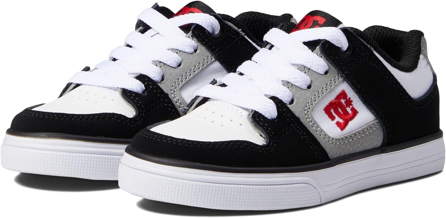 Кроссовки DC Kids Pure Sneaker DC, цвет White/Black/Red