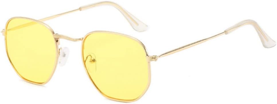 

Женские винтажные металлические квадратные солнцезащитные очки 2027 года, модные солнцезащитные очки для женщин, зеркальные очки с цветными линзами, дизайнерские MTZJH, Jelly Yellow