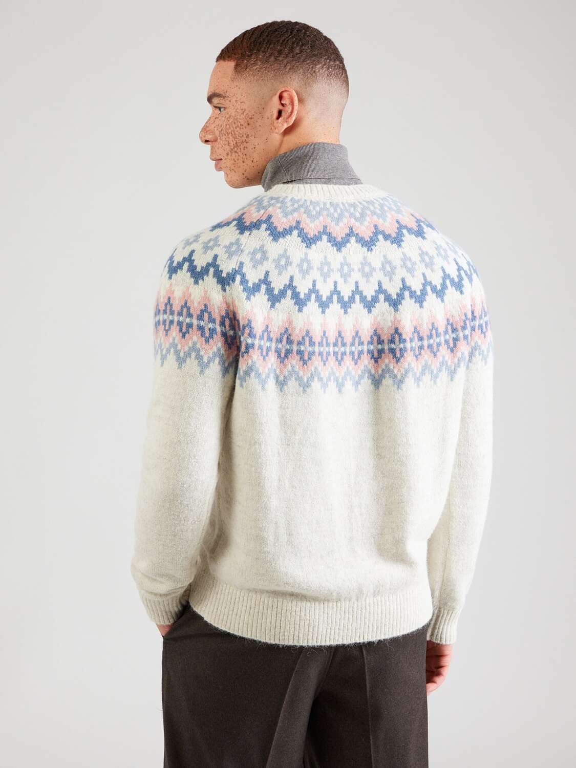GAP Свитер 'FAIR ISLE YOKE' в белом цвете — фото 4