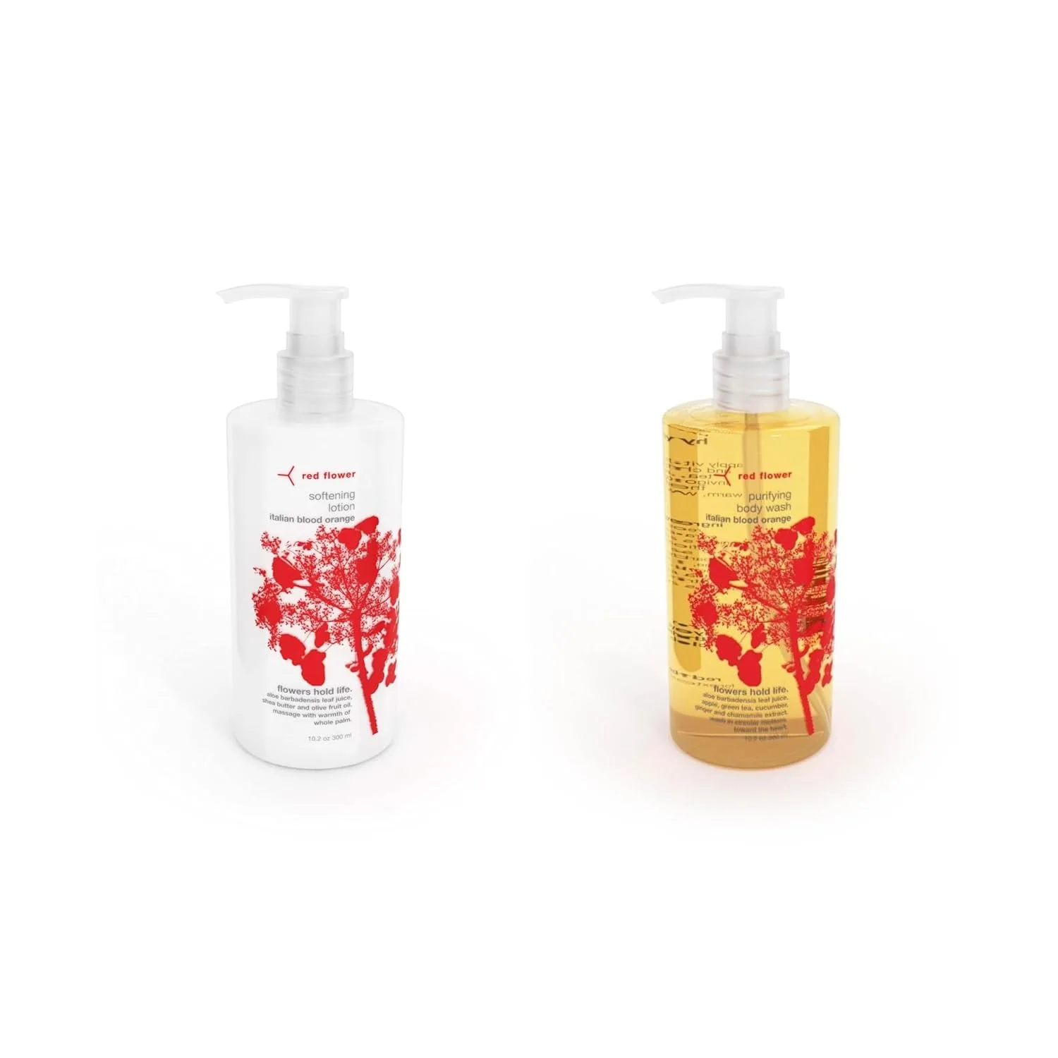 Набор для ухода за телом Red Flower Italian Blood Orange: очищающий гель для душа и смягчающий лосьон для увлажненной, гладкой и напитанной кожи., Orange