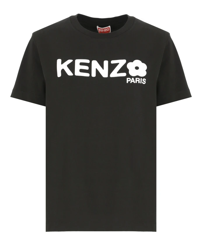 

Футболка с цветочным принтом Kenzo, черный