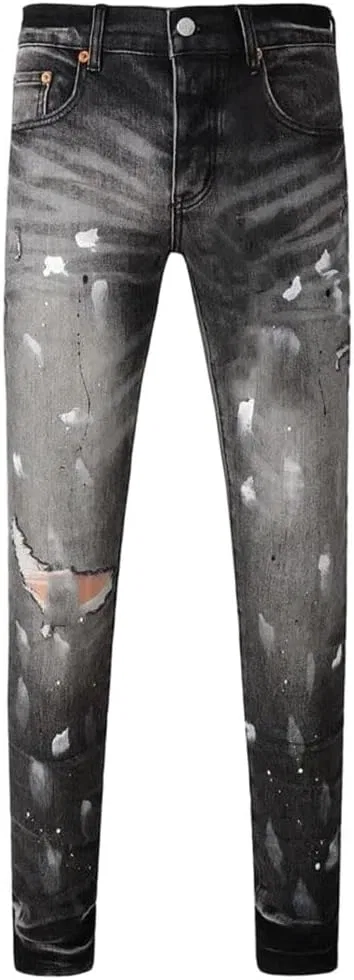 Джинсы скинни с потертостями Men's, 9032