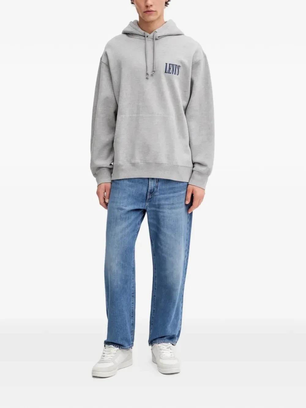 Толстовка с вышивкой логотипа Levi's, серый — фото 2