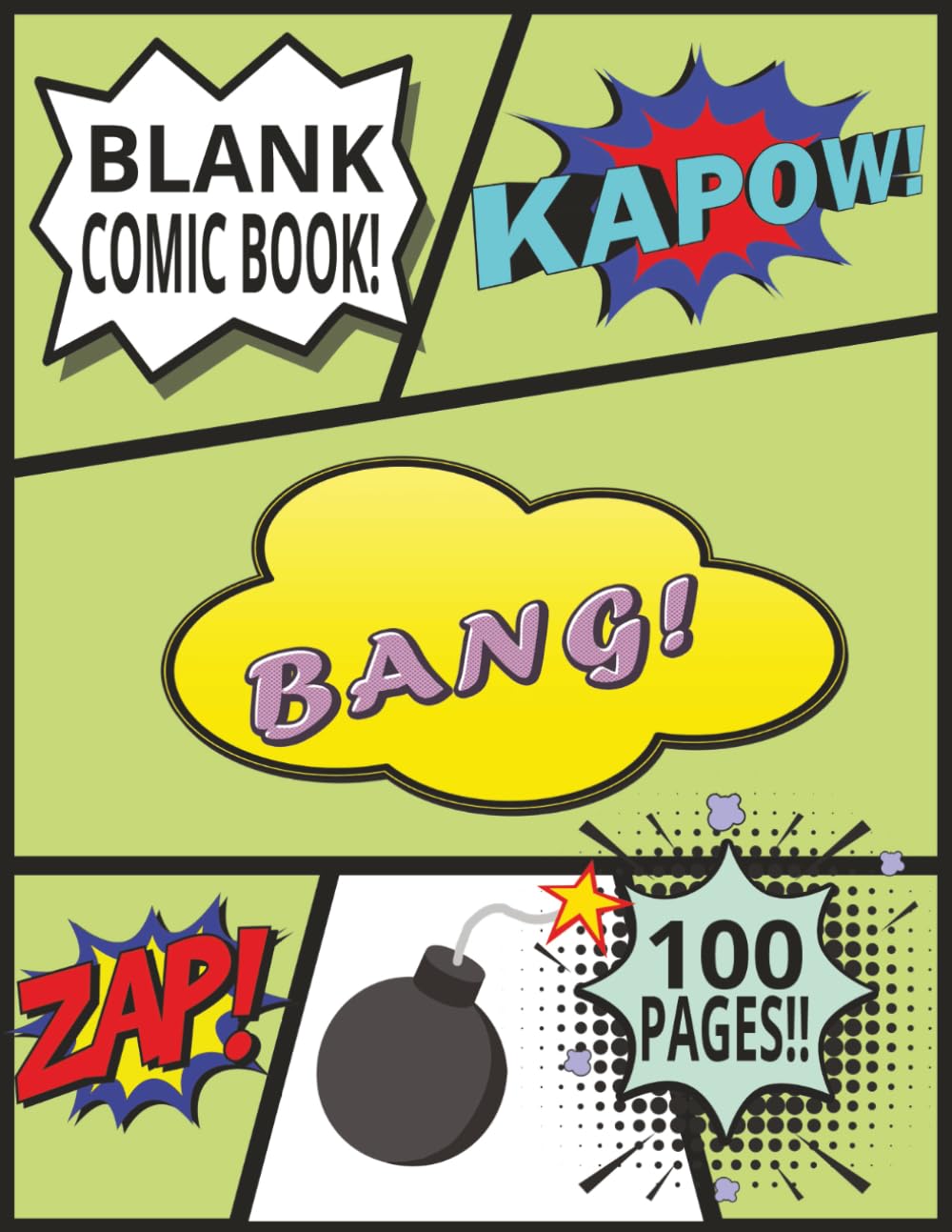

Blank Comic Book: Create Your Own Comics with This Comic Book Journal: 100 Pages Large Big 8.5" x 11" Cartoon / Comic Book (Independently published)