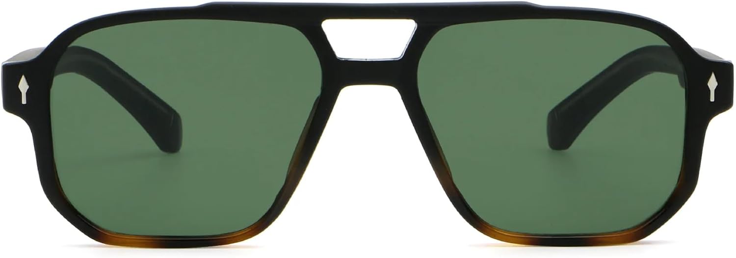 

Солнцезащитные очки для женщин и мужчин, квадратная форма, металлический сердечник, повседневные, модные, защита от УФ-излучения UV400, дорожные очки UATXTAU, G15 Green