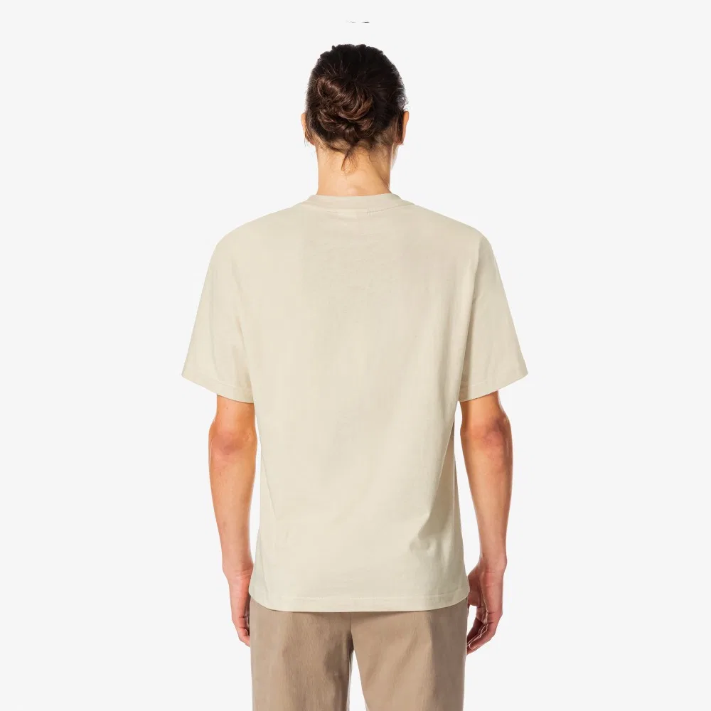 Мужская футболка Lacoste с начёсом, базовая, кремовый — фото 3