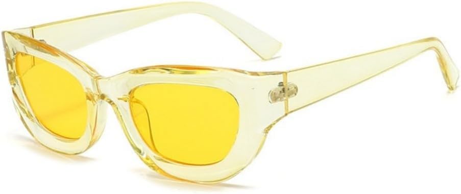 

Модные и персонализированные солнцезащитные очки «кошачий глаз» для женщин. Повседневные солнцезащитные очки. Универсальные солнцезащитные очки UJNHGQ, Light Yellow Yellow