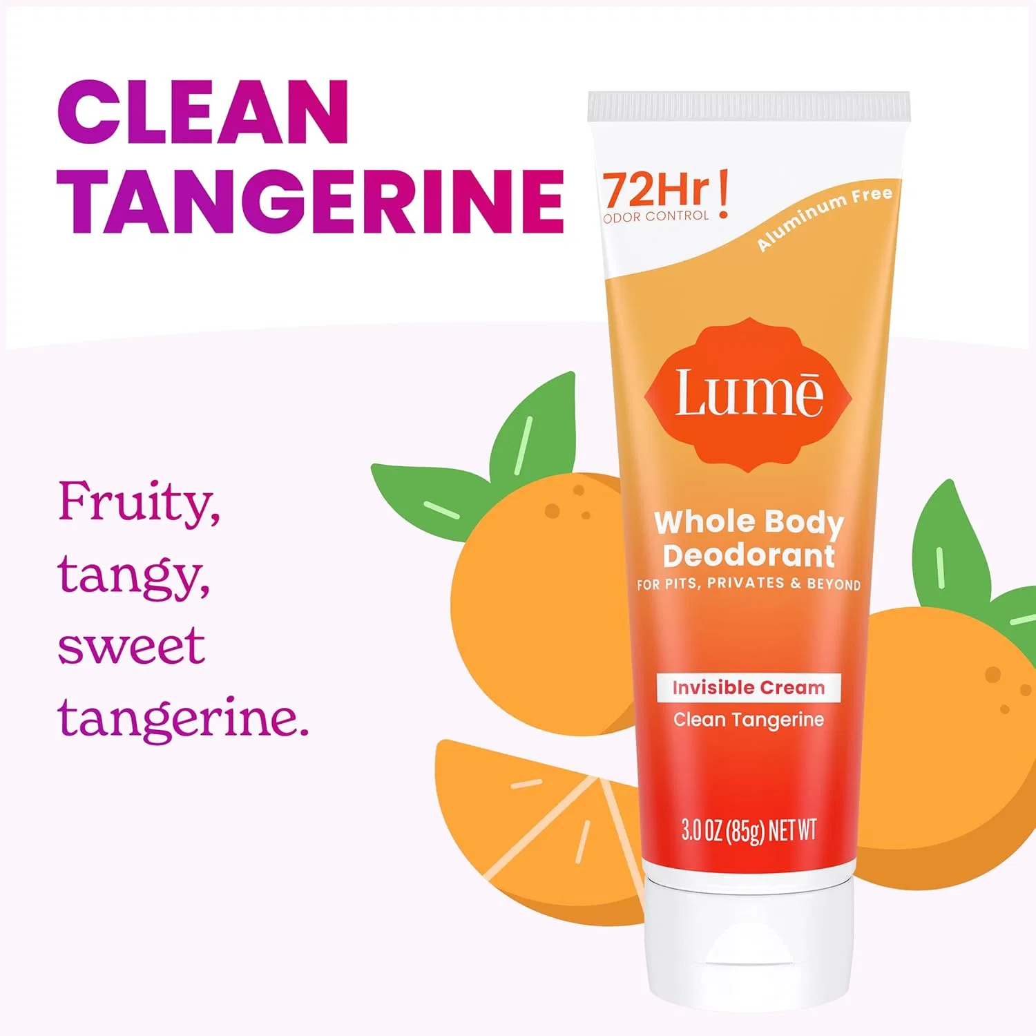 Дезодорант-крем Lume Full Body, 85 г (Clean Tangerine) Lume — фото 3