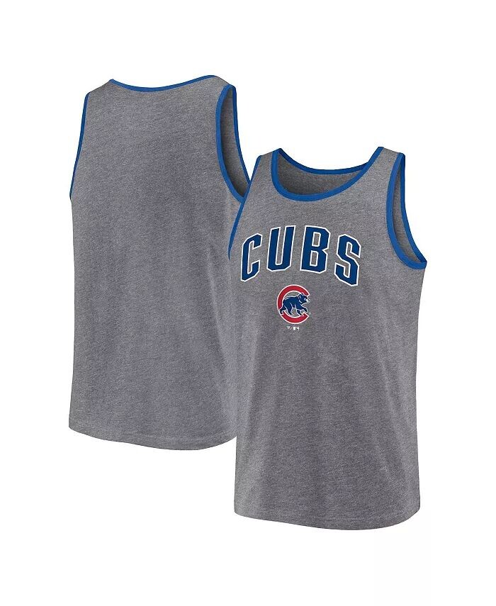 

Мужская майка на бретелях Heather Grey Chicago Cubs Primary Fanatics, серый