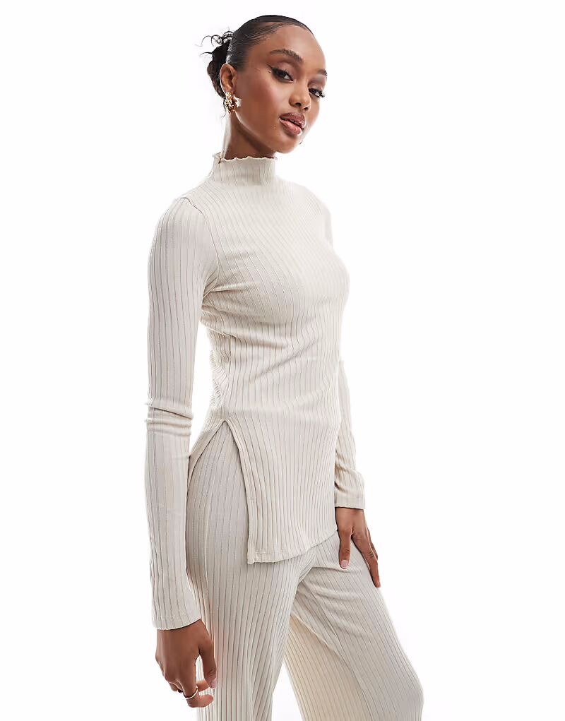 

Удлиненный топ Vero Moda Tall rib джерси, цвет: серый