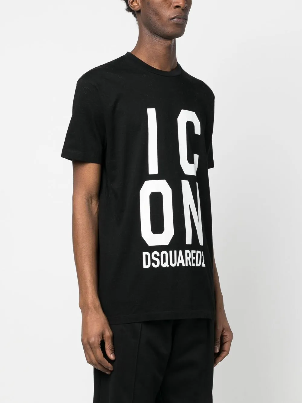 Футболка с логотипом Icon DSQUARED2, черный — фото 3