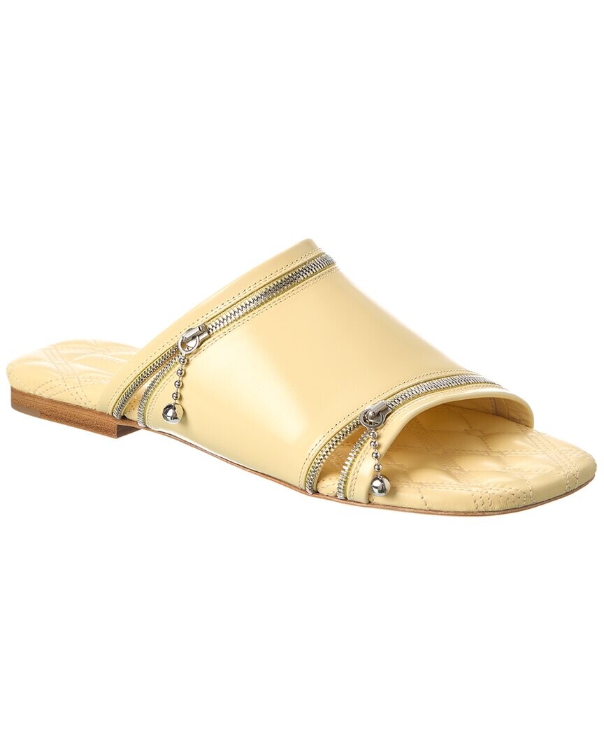 Кожаные сандалии Burberry Peep, желтый