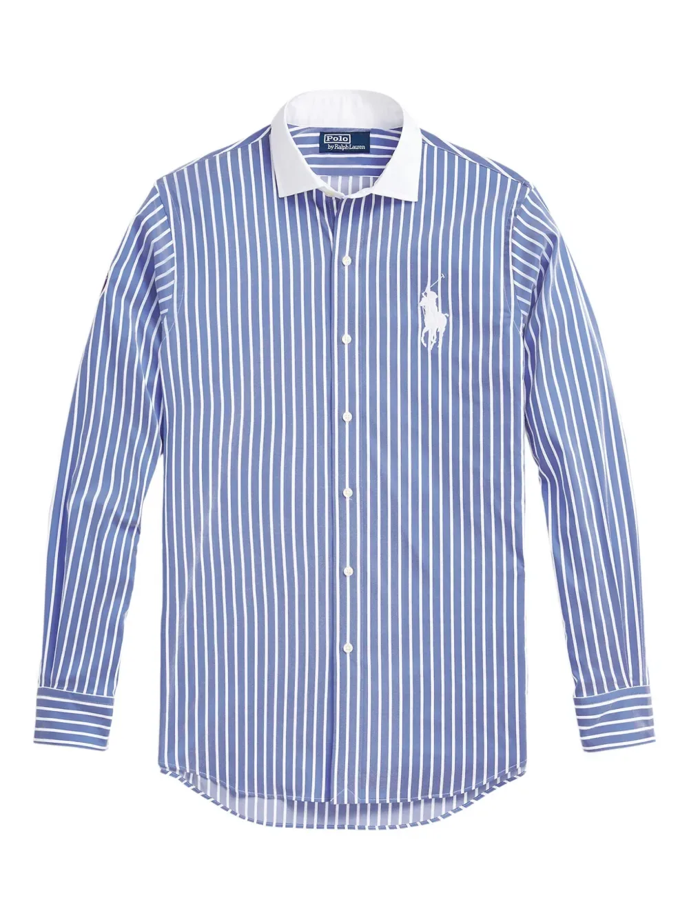 Полосатая рубашка с вышивкой POLO RALPH LAUREN, синий