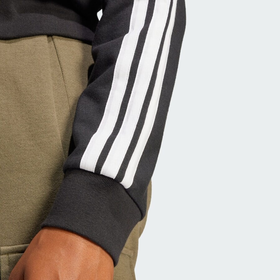 Свитер с капюшоном на молнии ADIDAS SPORTSWEAR Athletic Zip-Up Hoodie Essentials, черный — фото 3