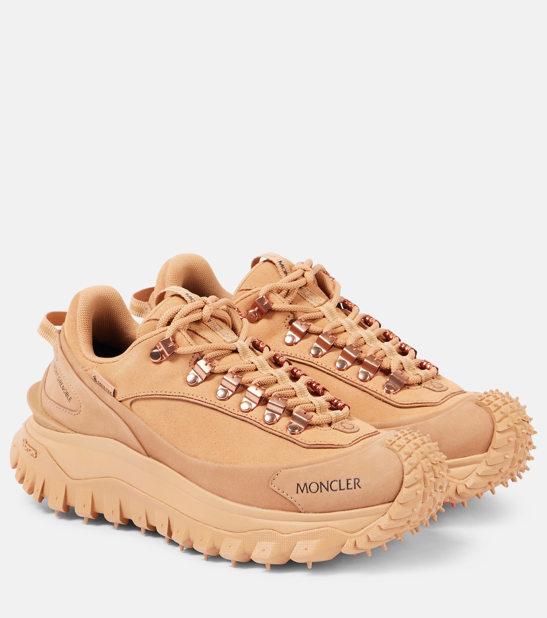 Кроссовки Trailgrip Apex из кожи Moncler, коричневый
