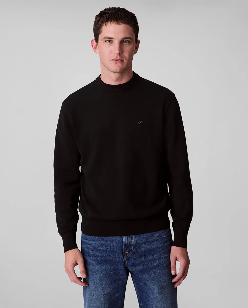 

Мужской джерси с логотипом Calvin Klein Jeans, черный