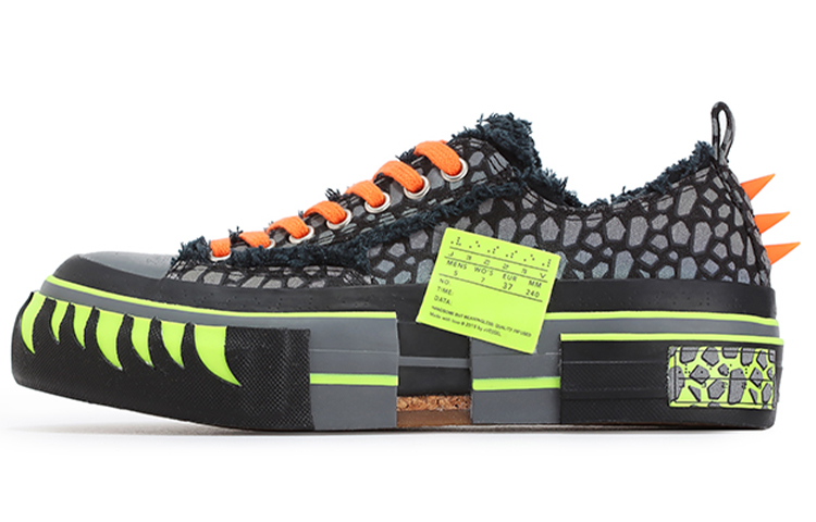 XVESSEL Низкие парусиновые туфли VESSEL GOP Lows «Black», унисекс, черные