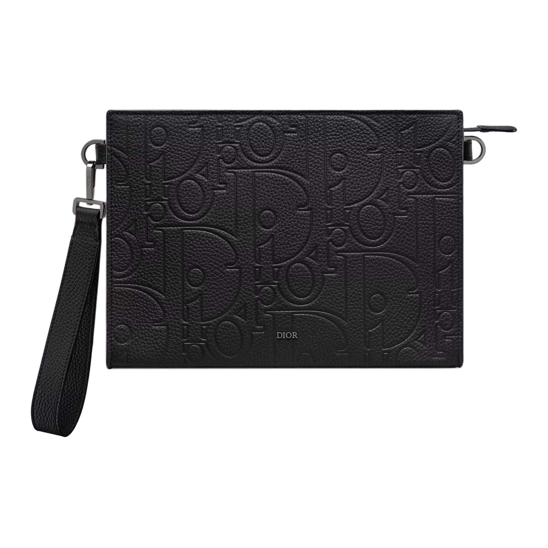 

DIOR Кожаный клатч мужской черный