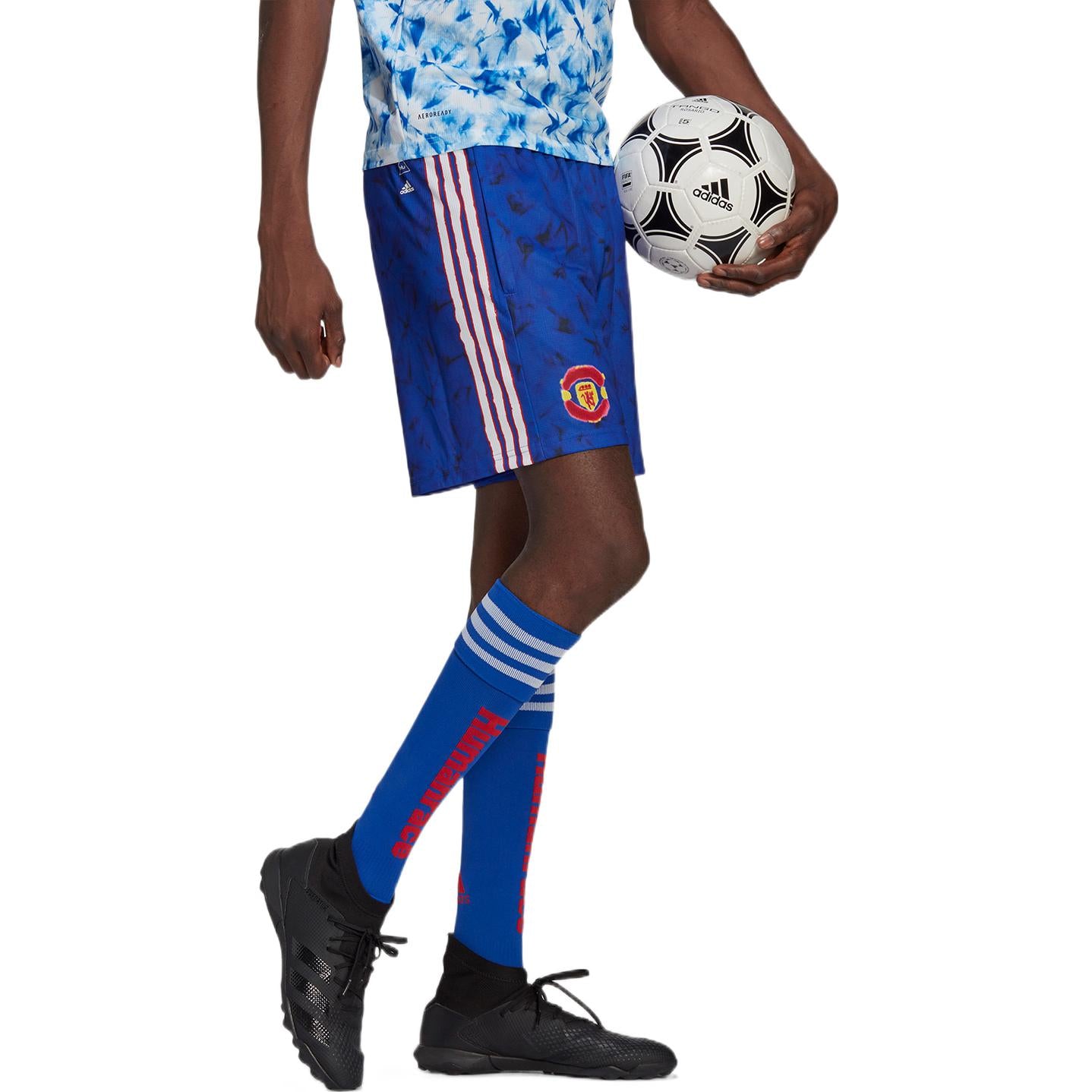 Шорты adidas Stripe Full Print Sports Soccer/Football Shorts Blue GJ9085 — фото 4
