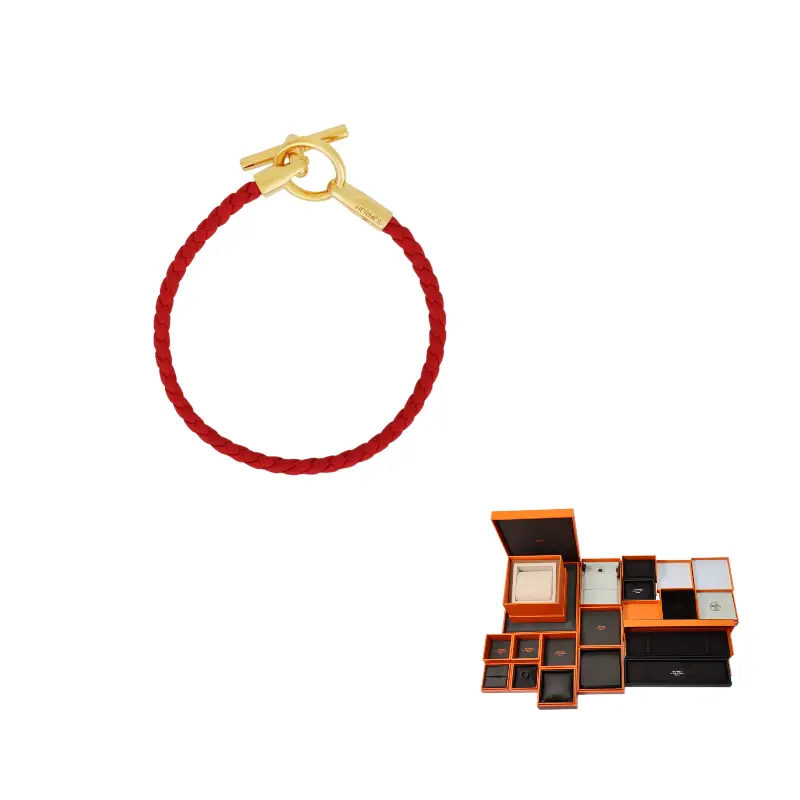 Кожаный браслет унисекс HERMES