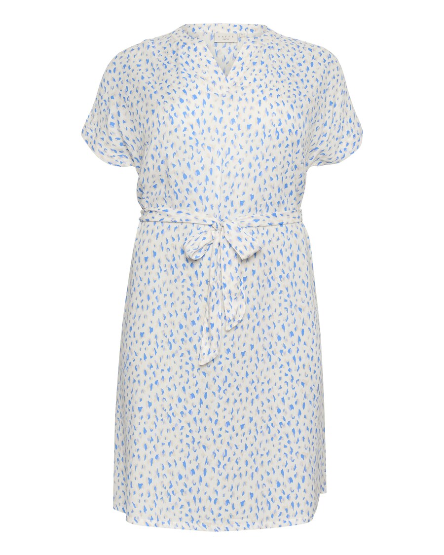 

Платье KAFFE CURVE Ane, цвет Sky blue/White