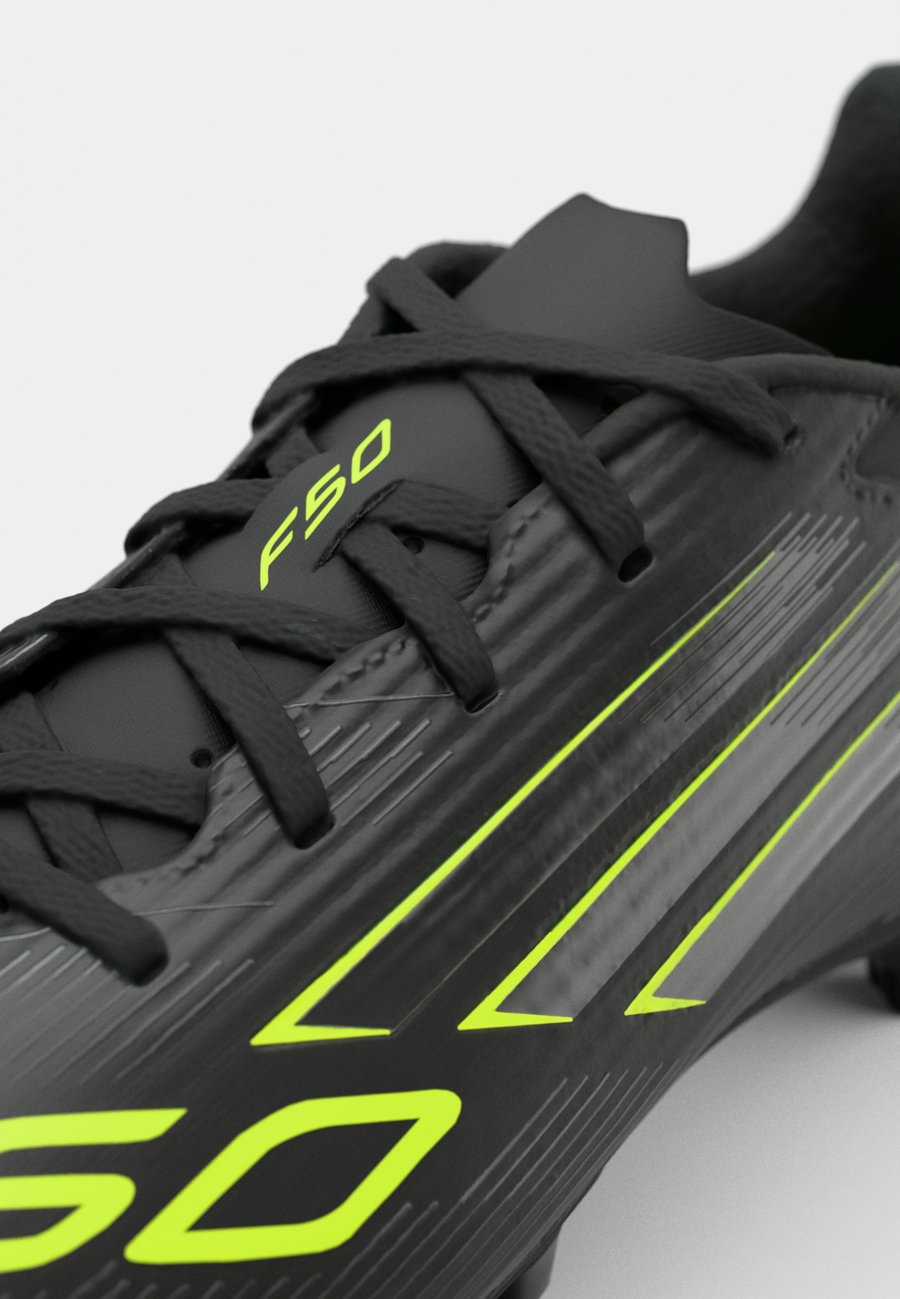 Кроссовки Adidas Performance F50 CLUB FIRM GROUND / MULTI GROUND FOOTBALL BOOTS, Core Black/Iron Metallic/Lucid Lemon/Black — фото 3
