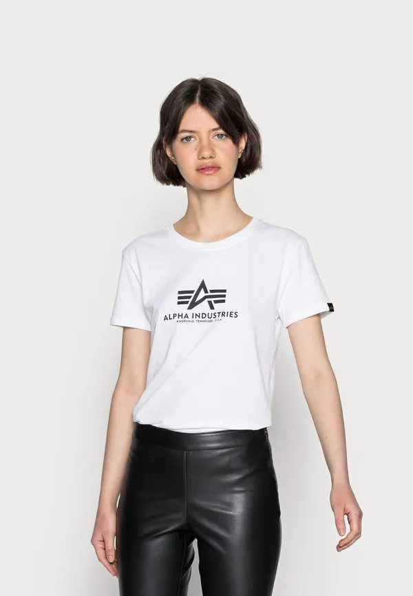 

Новая базовая футболка с принтом Alpha Industries, White/Metalgold