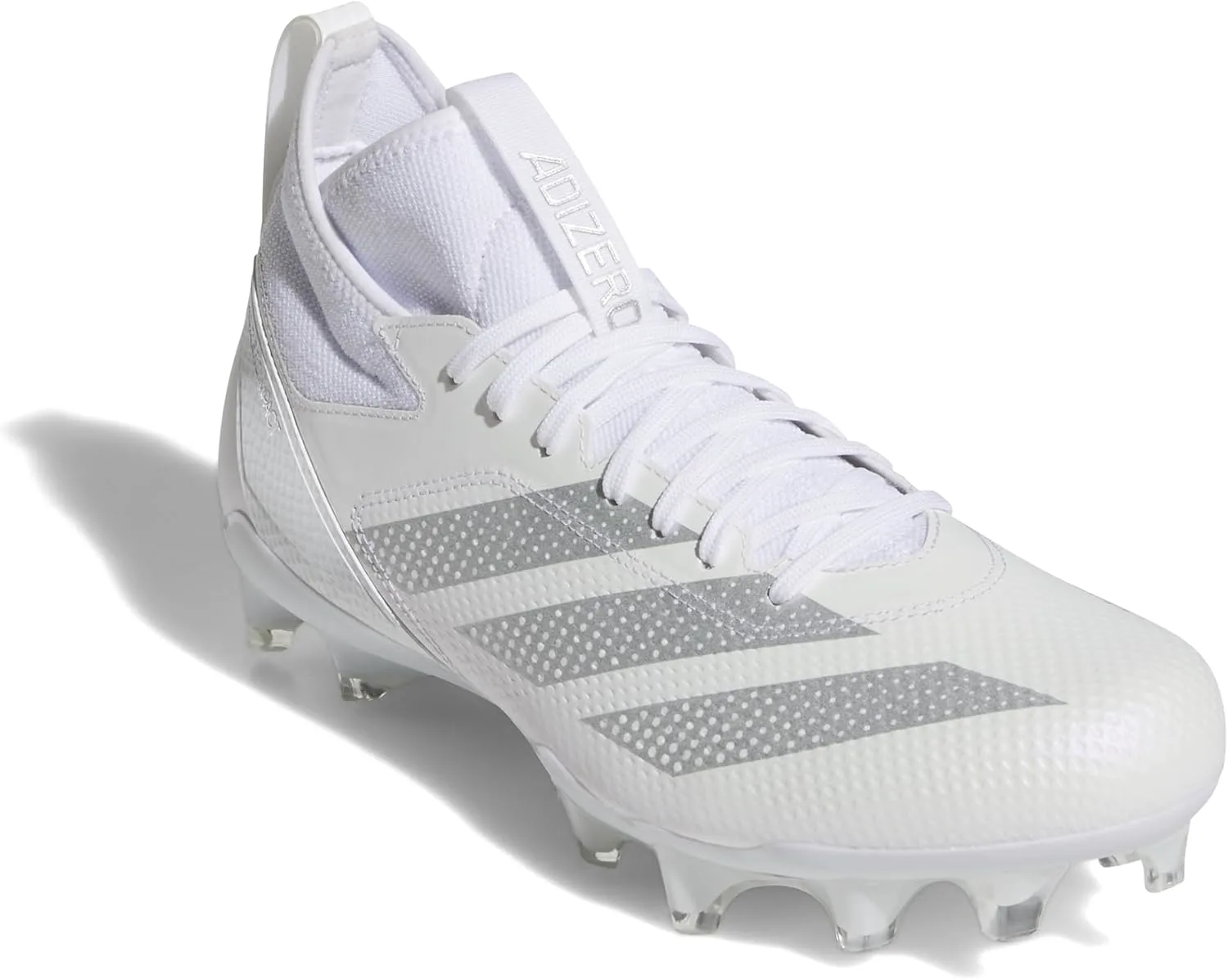 Футбольные бутсы Adidas Adizero Impact для взрослых, унисекс, белый/металлик — фото 2