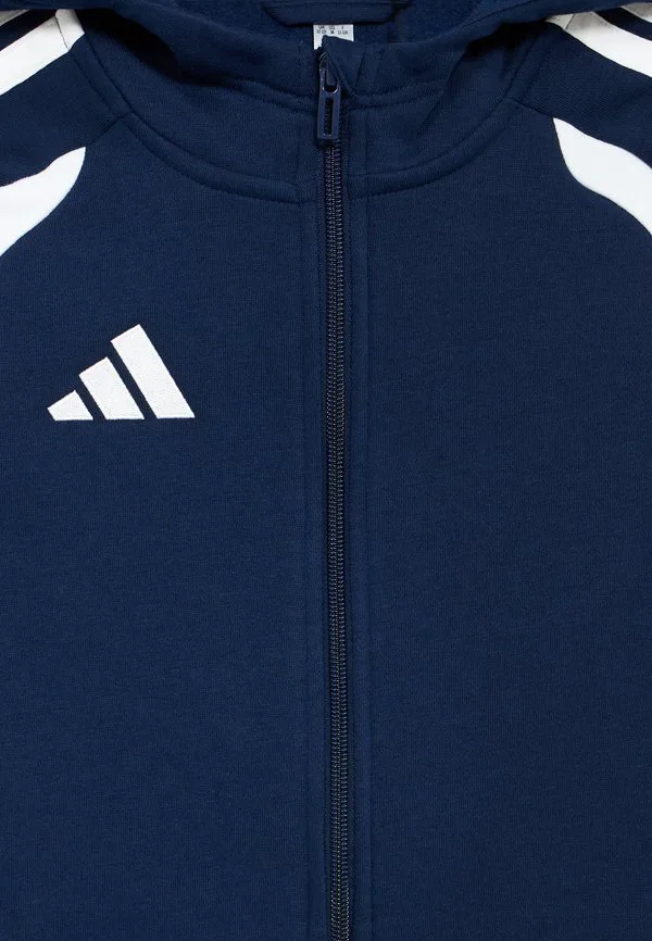 Толстовка унисекс на молнии tiro league Adidas Performance, Navy Blue/White — фото 3