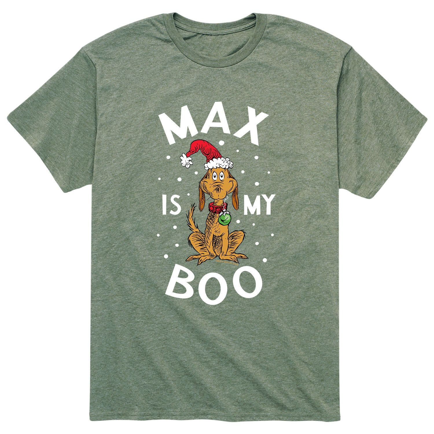 

Мужская футболка Доктор Сьюз Гринч "Макс - мой бу" Licensed Character