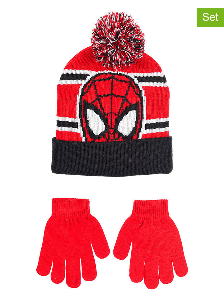 

Spiderman Комплект из двух предметов: шляпа и перчатки "Человека-паука" красного цвета