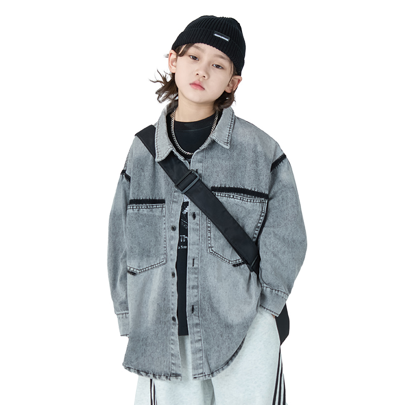 

Детская повседневная рубашка с лацканом Moderate EASTERN CAMEL, серый