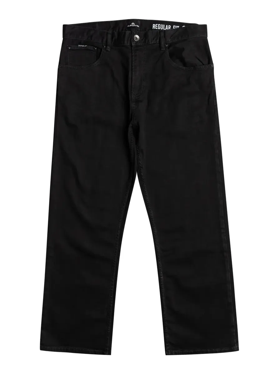 

Джинсы классического кроя Quiksilver "Aqua Cult Ankle Washed Black", черный