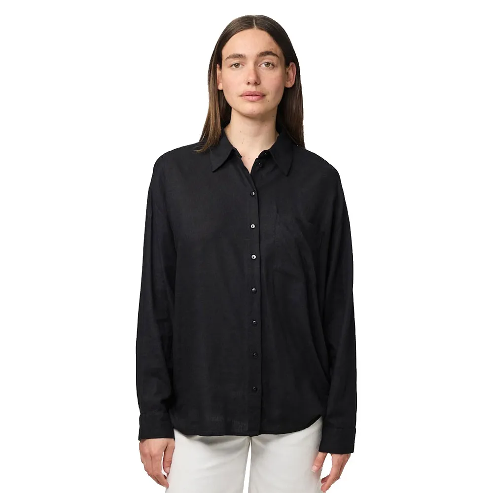 

Рубашка с длинным рукавом Pieces Pia Loose Fit, черный