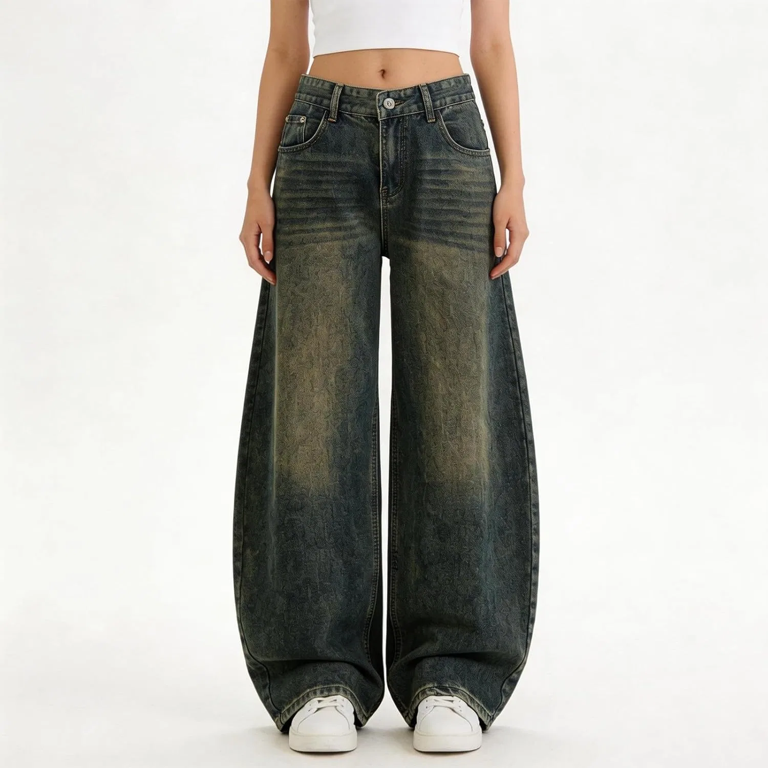 Джинсы свободные Barrel Jeans, темно-серый — фото 2