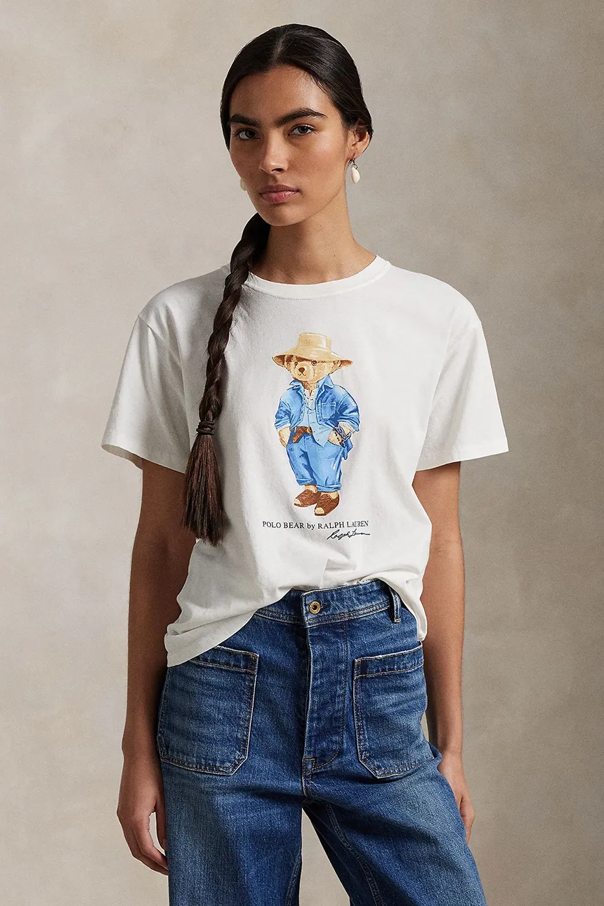 

Хлопковая футболка Polo Ralph Lauren, белый