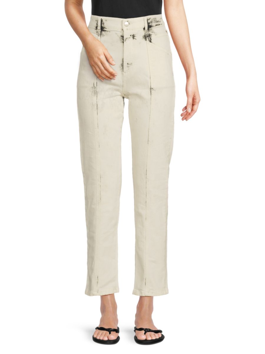 

Выцветшие джинсы по щиколотку Stella McCartney, цвет Smoky White