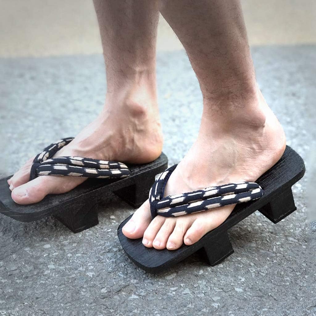 

Мужские тапочки YXCKG, деревянные сандалии гета, мужские шлепанцы, традиционные японские тапочки для взрослых, традиционные японские тапочки на высоком каблуке с двумя зубцами для мужчин и женщин, EUR42-43 G