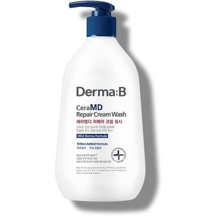 

Derma B CeraMD Repair Cream Wash, кремовое очищающее средство для лица и тела без запаха, без запаха, 13,5 эт. Оз. 400мл