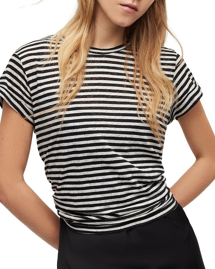 

ALLSAINTS Футболка с манжетами на рукавах Anna, мультиколор
