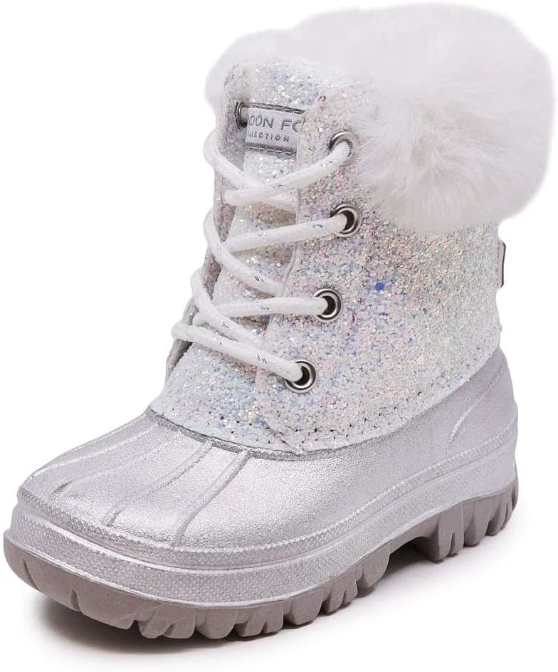 Зимние сапожки для девочек LONDON FOG Toddler Tadley, утепленные, для холодной погоды, модные снежные сапоги, белый — фото 2