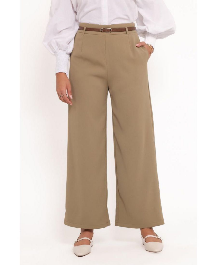 

Женские брюки Ceres с поясом и широкими штанинами Petal and Pup, Beige/Khaki