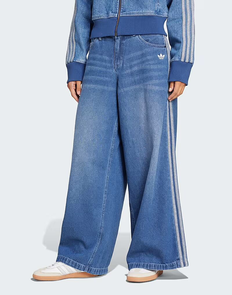 

Джинсовые брюки Adidas Originals Adicolor из денима цвета индиго adilenium