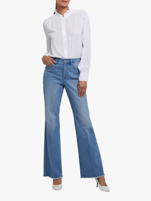 

Джинсы Ava с высокой посадкой и расклешенными краями с бахромой NYDJ, Vendome Water