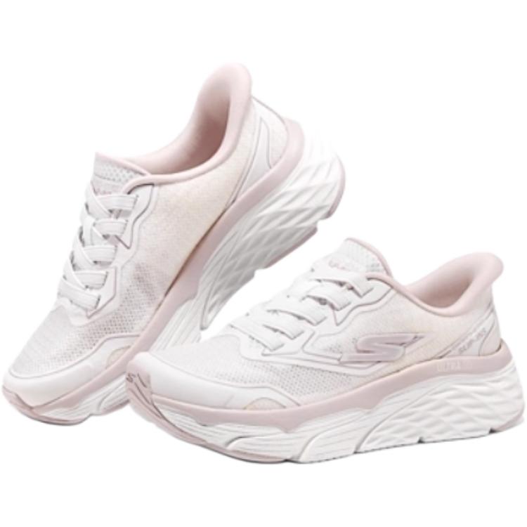 Кроссовки для бега SKECHERS GIRLS детские с низким верхом Skechers Kids, бежевый/розовый — фото 3