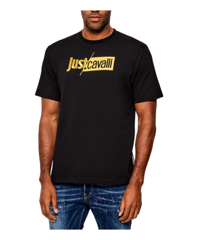 

Футболка с логотипом Roberto Cavalli, черный