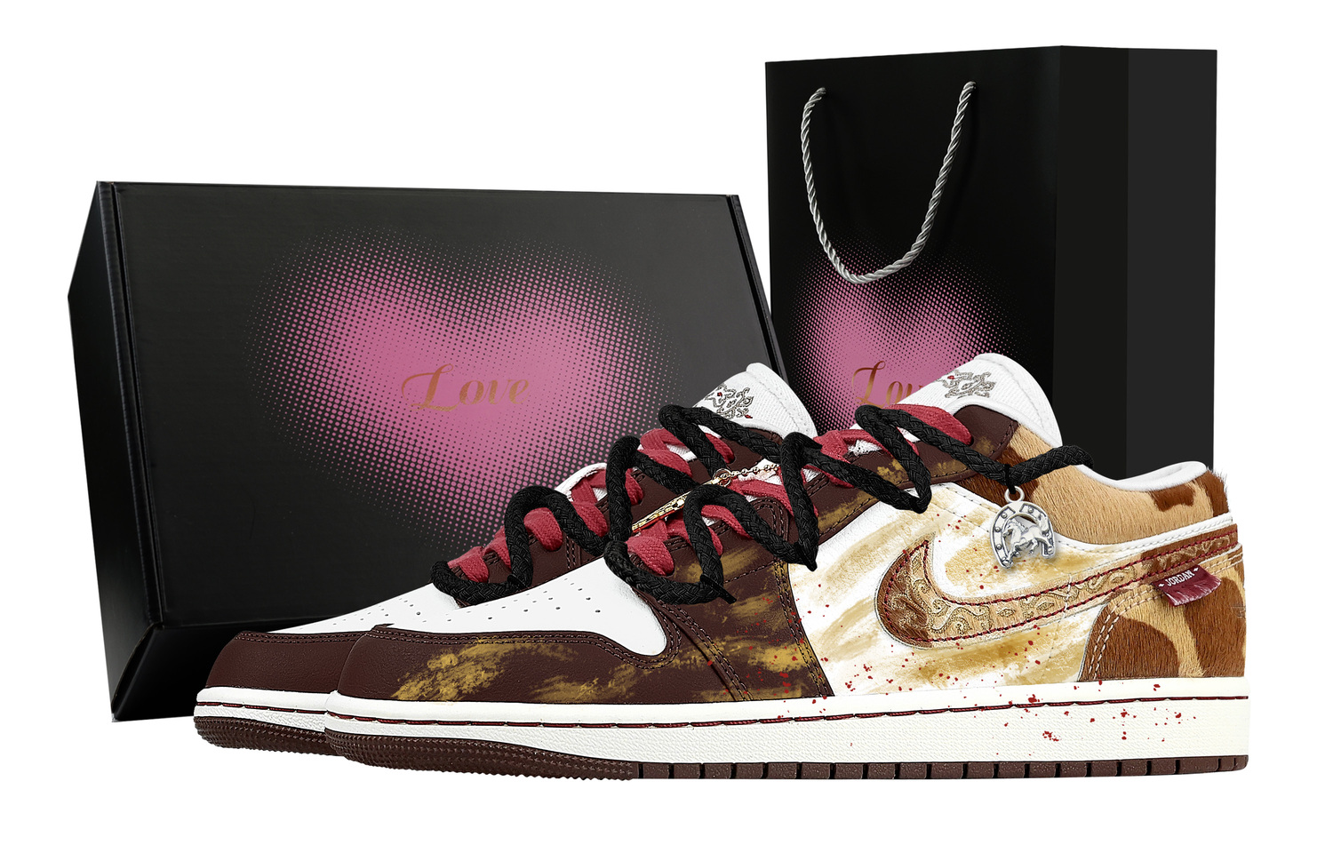 

Jordan Кроссовки Air 1 Abrasion Resistant Low top Vintage мужские, коричневые и желтые