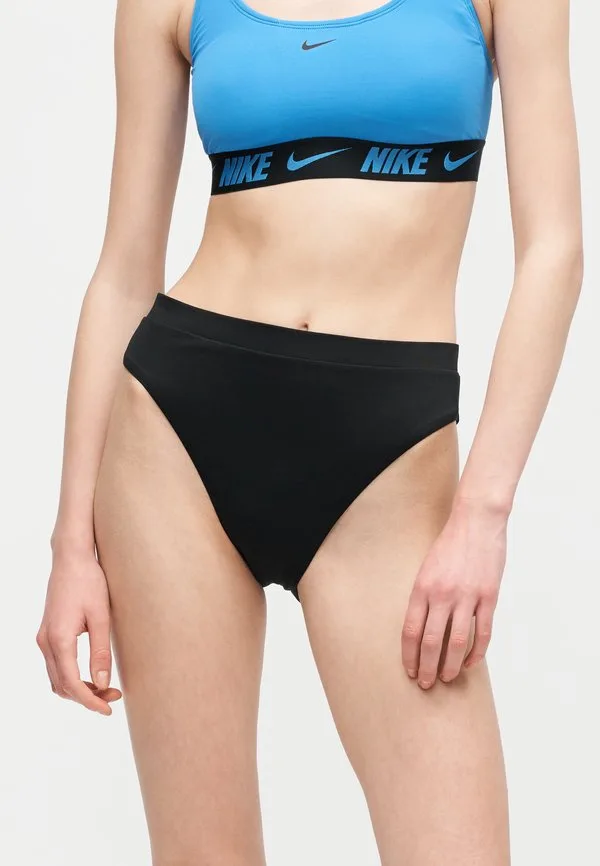Основные плавки от бикини с высокой талией Nike Swim, Black