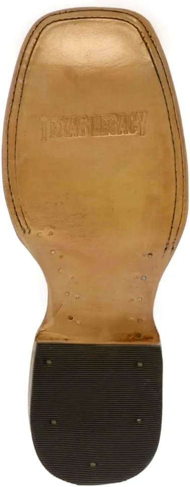 

Мужские сандалии Texas Legacy Western из кожи с узором из страусового пера, квадратный носок